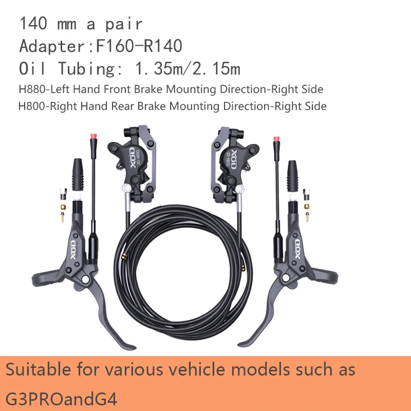 XOD H800 / H880 Hydraulic Disc Brakes for Electric Scooters