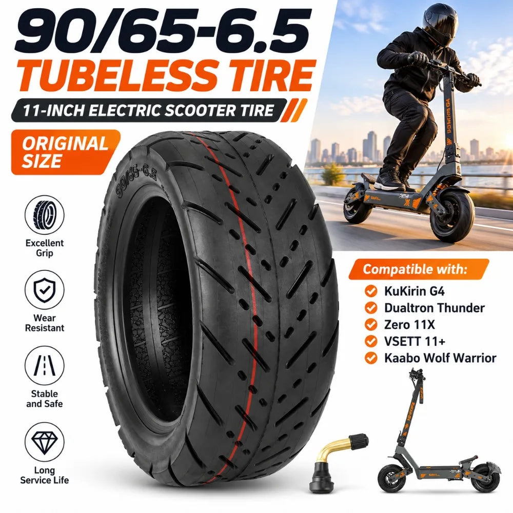 KuKirin G4 Replacement Tubeless Tyre – 11″ 90/65-6.5