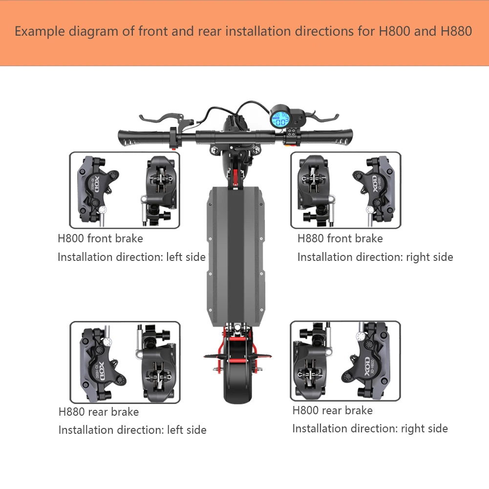 XOD H800 / H880 Hydraulic Disc Brakes for Electric Scooters