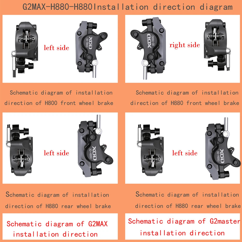 XOD H800 / H880 Hydraulic Disc Brakes for Electric Scooters