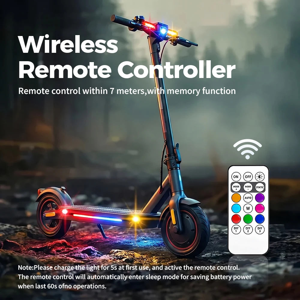 Rechargeable Scooter LED Light – Remote-Controlled